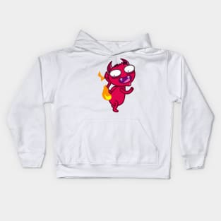 The Red Devil's tail was burned Kids Hoodie